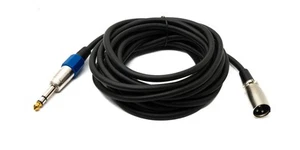 Câble Audio 5 M 6.35 MM Jack Connecteur À XLR Fiche Adaptateur en Noir - Photo 1/4