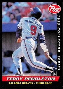 1993 Post Cereal Terry Pendleton #17 BASEBALL Atlanta Braves - Picture 1 of 2
