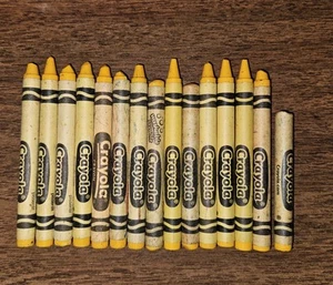 15 Used Dandelion Retired Color Rare Crayola Crayons Lot - Picture 1 of 1