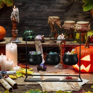 Halloween Witch Bowls Bottle Hanging Cauldron Candy Serving Bowls Party Decor - Picture 1 of 6