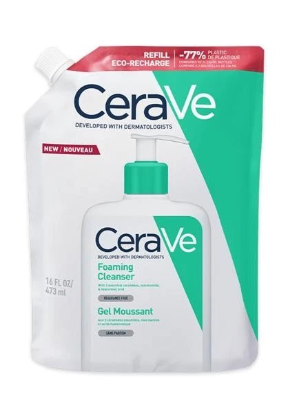 Cerave Schiuma Detergente Viso Per Pelle Grassa RICARICA 473 ml - Immagine 1 di 1