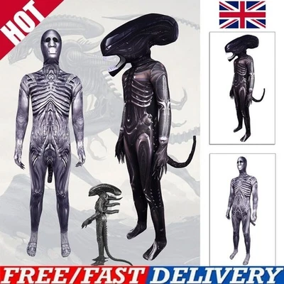 Cosplay Alien Romulus Xenomorph Predator Overall Erwachsene Kinder Bodys Kostüme - Bild 1 von 4