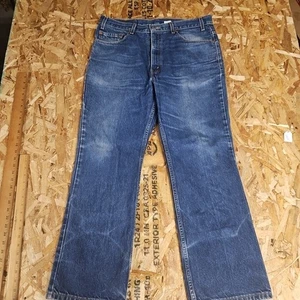 Vintage Levis 517 Jeans Mens 38x30 Blue Bootcut 2000s Y2K Black Bat Tag - Picture 1 of 13
