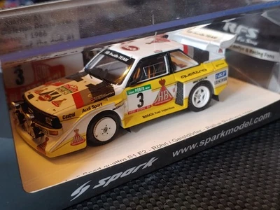 1x Spark Model  Rfs027 AUDI QUATTRO S1 W.Rohrl Rally Portugal 1986 - 1:43 Rare - Immagine 1 di 4