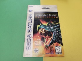 Dragonheart: Fire & Steel (Sega Saturn, 1996) Manual Only 