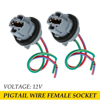 7440 Bulb Pigtail Wire Female Front Socket Turn Signal Light Harness Connector - Image 1 of 4