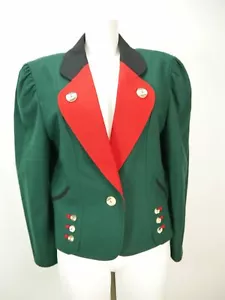 Julius Lang grün Schurwolle Spencer mit Revers fesche Trachtenjacke Jacke Gr.40 - Bild 1 von 6