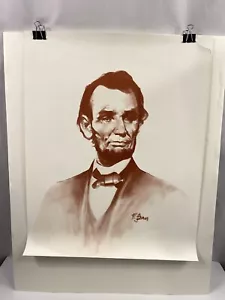 Impresión artística retrato del presidente Abraham Lincoln de Frank Szasz - Imagen 1 de 7