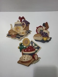 Vintage Home Interiors 1997 Küche Wandkunst 3-teiliges Set Americana   - Bild 1 von 5