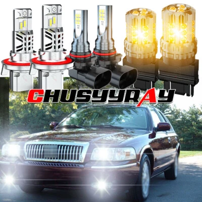 Combo de intermitentes antiniebla alta/baja faros LED para Mercury Grand Marquis 2006-2011 Foto 1 de 4