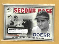2008 UD SP Legendary Cuts #155 BOBBY DOERR 1 of 1 MINT Cheap!!!