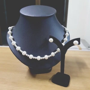 Pendiente collar bola cuentas cadena eslabones tailandés vintage hecho a mano. - Imagen 1 de 11