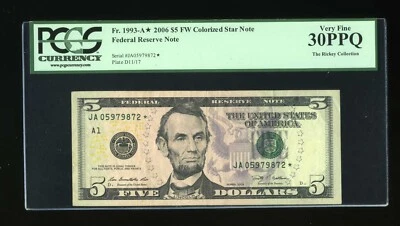 DBR 2009 $5 FRN Boston STAR Fr. 1995-A* PCGS 30 PPQ Serial JA05979872* - Image 1 of 2