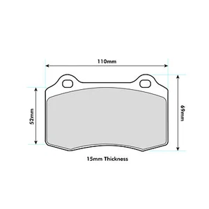 Ferodo DS2500 Brake Pads (Brembo Caliper) FCP1348H - Competition / Motorsport - Picture 1 of 3