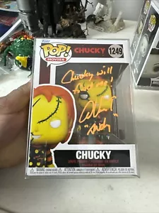 Alex Vincent SIGNED & Inscribed Andy CHUCKY FUNKO POP 1249 CHILDS PLAY OCCM COA - Picture 1 of 6