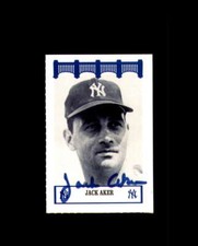 Jack Aker Signed 1992 Wiz Yankees of The 60's New York Yankees Autograph
