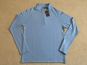 Pullover Peter Millar Crown Crafted Flex Cuarto Cremallera - Azul - S - Nuevo con etiquetas - Imagen 1 de 20