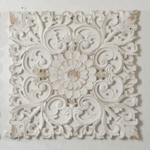 Arte de pared de madera mandala tallado hecho a mano panel Hampton colgante decoración costera 56 cm - Imagen 1 de 4