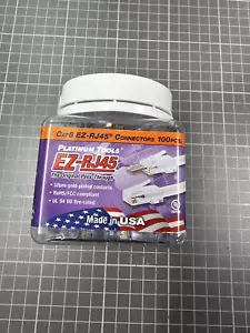 Platinum Tools 202010J EZ-RJ45 Conectores de cable Ethernet Cat6 de paso 100 - Imagen 1 de 6