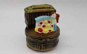 Vintage San Francisco Trolley Cable Car Music Box - Spinning and Working - 3" T - Picture 1 of 10