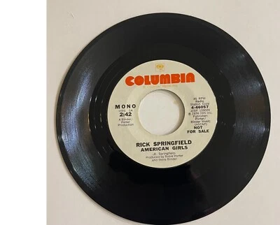 Rick Springfield 1974 American Girls 45  PROMO! NM! BIG HIT! - Image 1 of 2