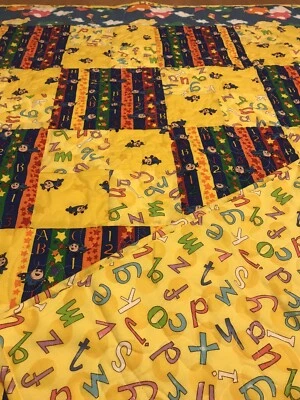 Airplane Handmade Quilt Lap Or Baby 37” By 48” - Image 1 of 3