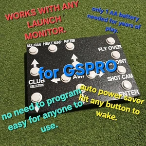 WIRELESS no Programming Gspro Control Box Edition (GREEN BOX WHITE BUTTONS) - Picture 1 of 6