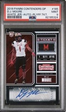 2018 Panini Contenders Draft Picks DJ Moore Rookie Auto Playoff Ticket /15 PSA 9