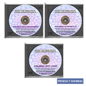 3 SUBLIMINAL MALE ENHANCEMENT SEXUAL AID BIGGER PENIS BEST LOVER BETTER SEX LIFE - Picture 1 of 1