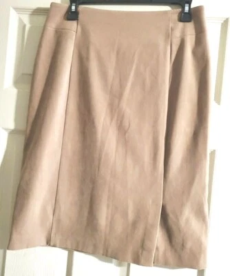 Falda Anexo Esquinero Informal Vintage Años 80 Bronceado Caramelo Suave Imitación Gamuza Talla 8 Foto 1 de 4