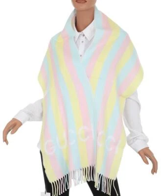 NUEVO CHAL ENVOLVENTE BUFANDA LOGOTIPO ALGODÓN LANA LUJO GUCCI Foto 1 de 4