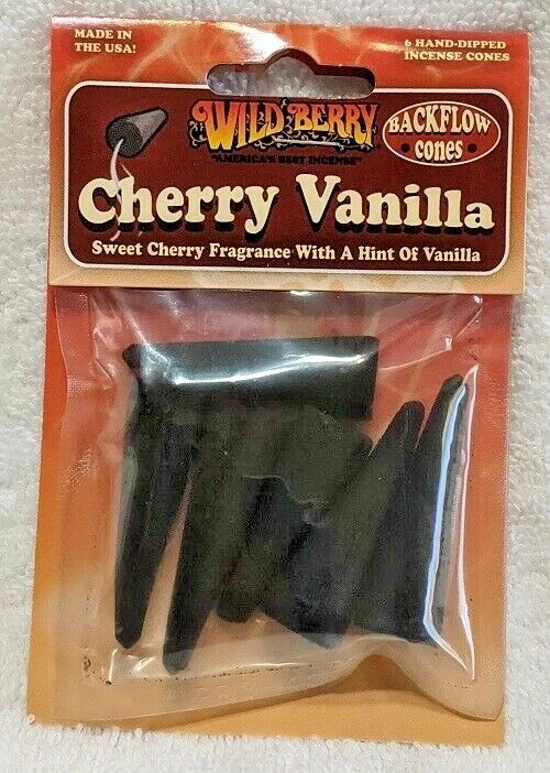6 x Conos de Incienso de Reflujo Genuino Wild Berry Cereza Vainilla Fragancia Envío Gratis Foto 1 de 1