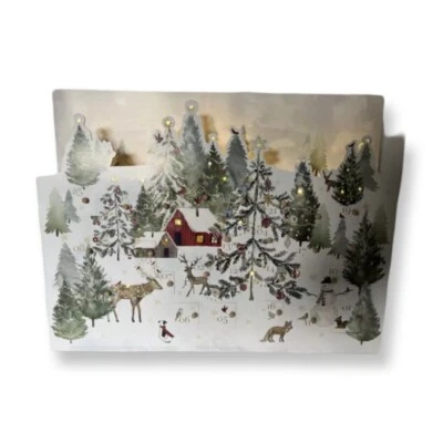 Christmas In The Country Advent  Calendar Illuminated 16x20” - Image 1 of 4