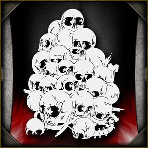 Totenkopf Hintergrund 15 - Airbrush Schablone Template Airsick - Bild 1 von 1