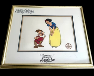 Walt Disney's Snow White and Doc LE 9,500 (11”x14”) Animation Serigraph Cel 1987 - Picture 1 of 23