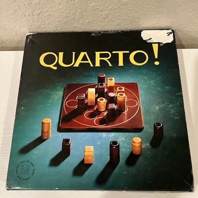 VINTAGE 1993 QUARTO! STRATEGY GAME WOODEN BOARD FRANCE GIGAMIC 100% COMPLETE M - Image 1 of 4
