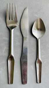 Air France Airlines Stainless Silverware, 3-Piece Economy - Concave Handle - Picture 1 of 3