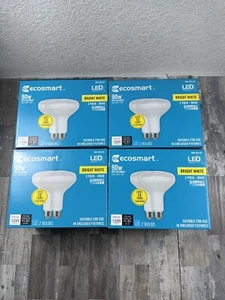 8 BULBS EcoSmart Dimmable Energy Star LED Light Bulb Bright White BR40 90W Eqv - Picture 1 of 4