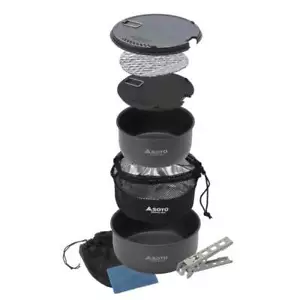 SOTO NAVIGATOR COOK SET SOD-501 HARD ANODIZED CAMP COOKWARE ALUMINIUM INSULATED - Bild 1 von 11