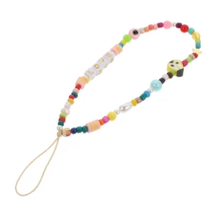Alphabet Glass Hanging Rope Short Mobile Phone Square Letters Lanyard - Zdjęcie 1 z 12