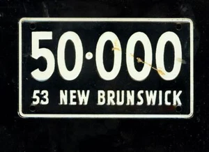 1953 Wheaties cereal premium license plate - New Brunswick - Picture 1 of 1