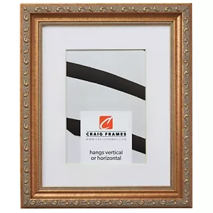 Cornici Craig 6301 cornice antica oro arrotolato con singolo opaco bianco - Foto 1 di 11