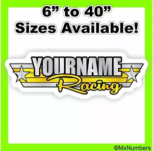 Custom Name Race Trailer Decal Sticker Graphics Truck MX ATV Go Kart Motocross - Picture 1 of 4