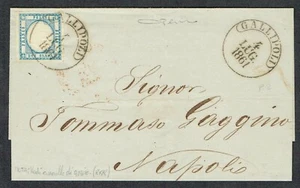 1861 Italy Gallipoli-Naples 2g 4m Very Fine Scarce Cancels Expertised VFU - Picture 1 of 2