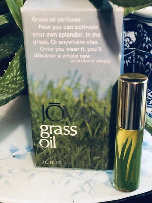 NEW VTG 1973 Jovan  GRASS  OIL Perfume 1/3 Oz ORIGINAL Classic Chicago Formula - Image 1 of 4