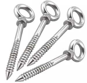 PERNOS DE OJOS Grado Marino M5 con TORNILLO ~ ACERO INOXIDABLE Montaje PERNO AMENAZA DE MADERA - Imagen 1 de 8