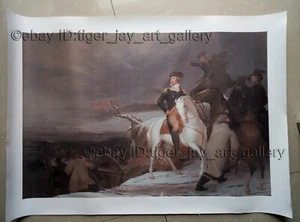 Die Passage des Delaware Gründervaters George Washington Pferd Druck Leinwand - Bild 1 von 2