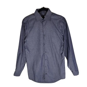 J Ferrar Men's Long Sleeve Shirt Small Button Down Classic Fit Casual Gray - Picture 1 of 6