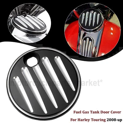 Cubierta de puerta del tanque de combustible del motor apta para Harley Electra Road Tri Glide FLHTCU FLTRU Foto 1 de 4
