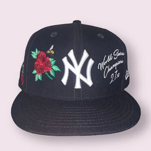 New York Yankees Icon 2.0 Wool New Era Fitted Hat 8 Rose Stadium AL Patch - Picture 1 of 5